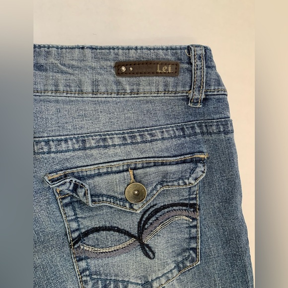 LEI Y2K 90s Jeans Ashley Louise Boot Juniors 9 Faded-Wash Back-Pockets Vintage - Picture 10 of 12